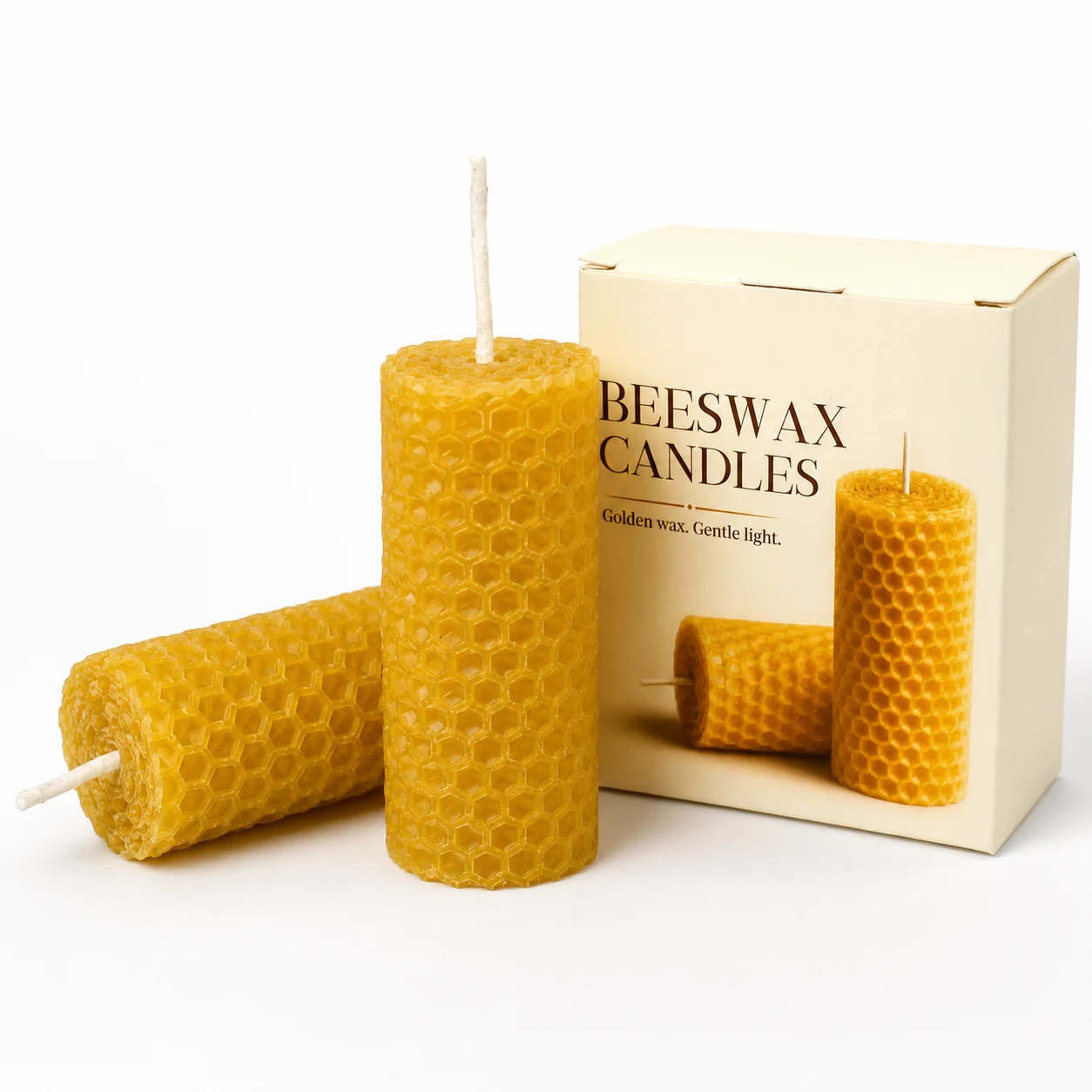 Melliora Honeycomb Rolled Candle Set